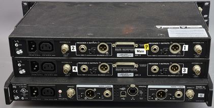 Shure-UR4D, 2x U4D-MA, 11x UR1 (Genesis)